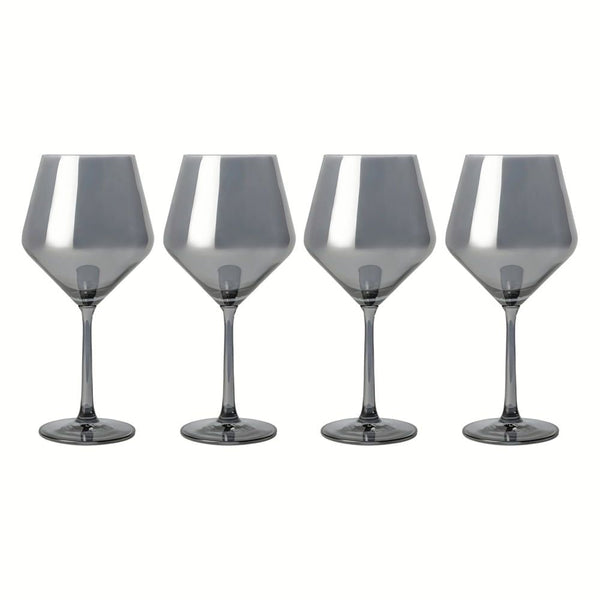 Thyme & Table 4-Piece Angled Wine Glass Set in Smoke Finish EasyOptionXY LLC