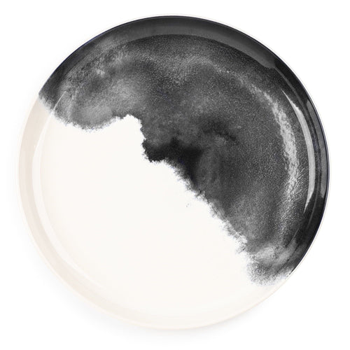 Thyme & Table Grey Drip Stoneware Round Dinner Plate EasyOptionXY LLC