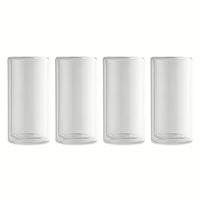 Thyme & Table 4-Piece 16oz Clear Double Wall Glass Set EasyOptionXY LLC