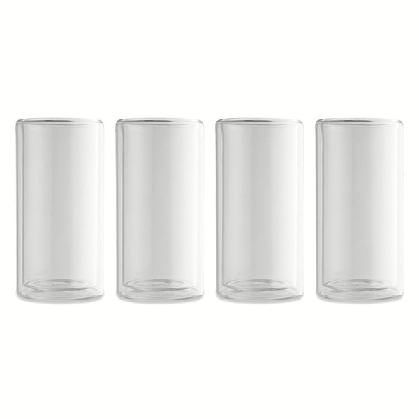 Thyme & Table 4-Piece 16oz Clear Double Wall Glass Set EasyOptionXY LLC