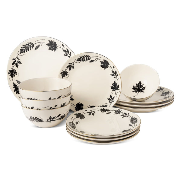 Thyme & Table Harvest 12-Piece Dinnerware Set Service for 4 EasyOptionXY LLC