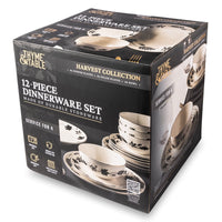 Thyme & Table Harvest 12-Piece Dinnerware Set Service for 4 EasyOptionXY LLC