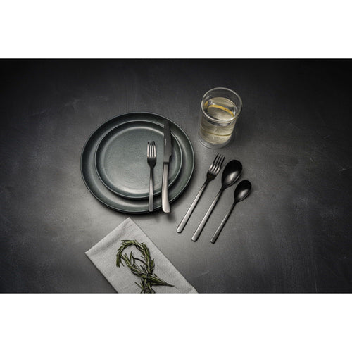 Thyme & Table 20-Piece Arden Stainless Steel Flatware Set, Black EasyOptionXY LLC