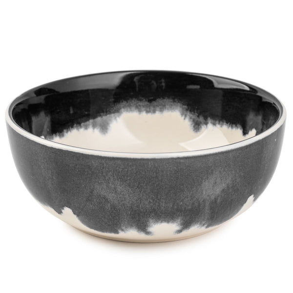 Thyme & Table Grey Drip Stoneware Round Cereal Bowl EasyOptionXY LLC