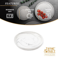 Thyme & Table Grey Marble Stoneware Round Salad Plate EasyOptionXY LLC
