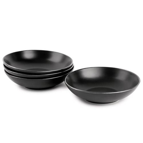 Thyme & Table Dinnerware Black Onyx Stoneware Round Bowls, 4 Pack EasyOptionXY LLC