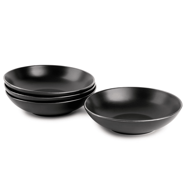 Thyme & Table Dinnerware Black Onyx Stoneware Round Bowls, 4 Pack EasyOptionXY LLC