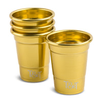 Thyme & Table Party Shot Glasses, 2 oz, 4-Piece Set, Gold EasyOptionXY LLC
