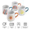 Thyme & Table Stoneware Coffee Mugs, 15 fl oz, Set of 4 EasyOptionXY LLC