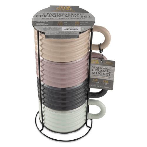 Thyme & Table 4-piece Stackable Mug Set EasyOptionXY LLC