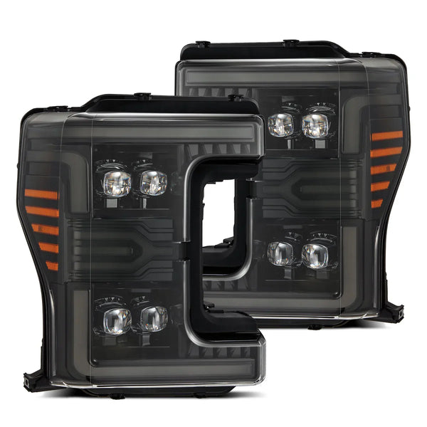 AlphaRex 17-19 Ford Super Duty MKII NOVA-Series LED Projector Headlights Alpha-Black OffRoadUSA.com