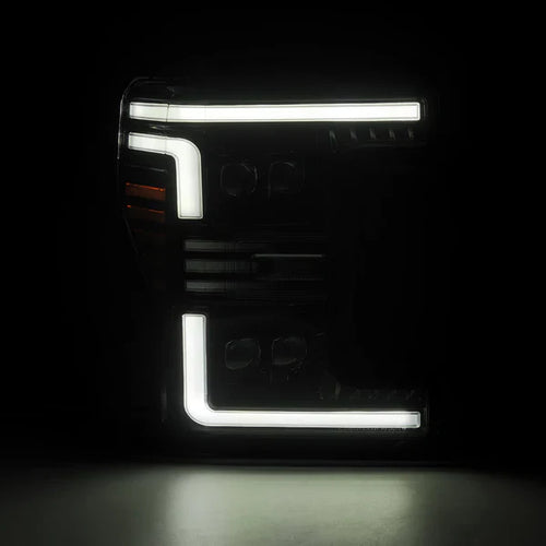 AlphaRex 17-19 Ford Super Duty MKII NOVA-Series LED Projector Headlights Black OffRoadUSA.com