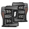 AlphaRex 17-19 Ford Super Duty MKII NOVA-Series LED Projector Headlights Black OffRoadUSA.com
