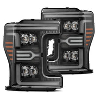 AlphaRex 17-19 Ford Super Duty MKII NOVA-Series LED Projector Headlights Black OffRoadUSA.com