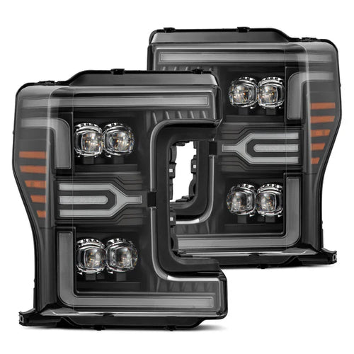 AlphaRex 17-19 Ford Super Duty MKII NOVA-Series LED Projector Headlights Black OffRoadUSA.com