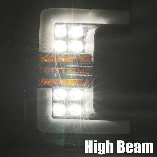 AlphaRex 17-19 Ford Super Duty NOVA-Series LED Projector Headlights Chrome OffRoadUSA.com