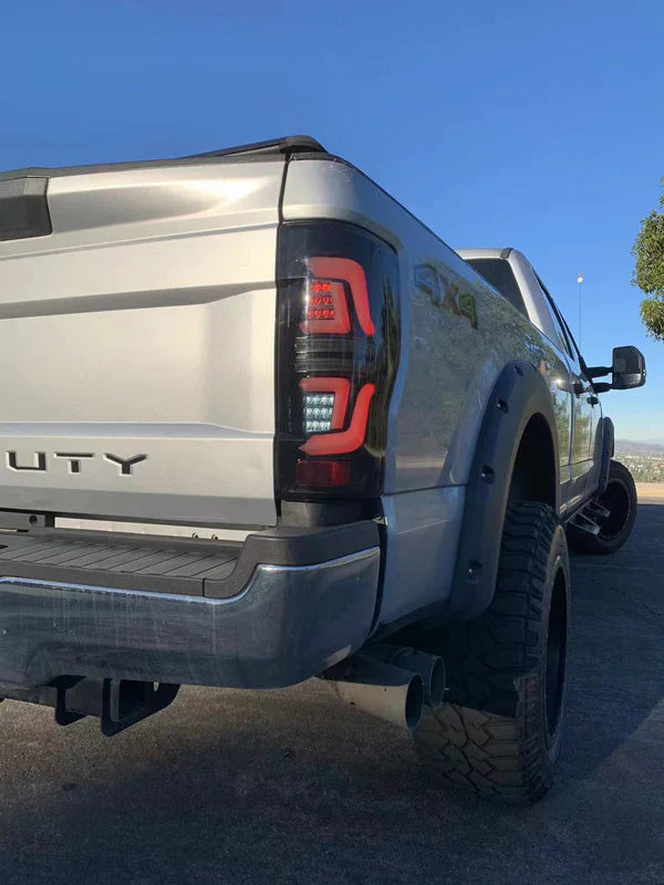 AlphaRex 17-19 Ford Super Duty PRO-Series LED Tail Lights Red Smoke OffRoadUSA.com