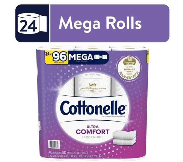 Cottonelle Ultra Comfort Toilet Paper, 24 Mega Rolls EasyOptionXY LLC
