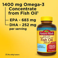 Nature Made Burp Less Ultra Omega 3 Fish Oil; 1400 mg Softgels; 100 Count EasyOptionXY LLC