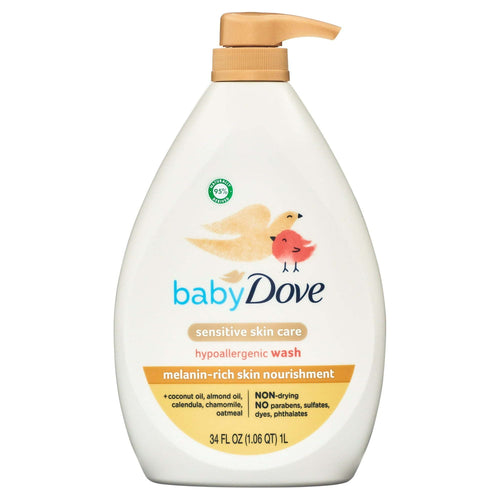Baby Dove Sensitive Newborn Liquid Body Wash Melanin Rich Skin Nourishment, Hypoallergenic, 34 oz EasyOptionXY LLC
