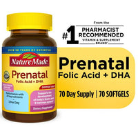 Nature Made Prenatal with Folic Acid + DHA Softgels; 70 Count EasyOptionXY LLC