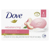 Dove Rebalancing Beauty Bar Soap White Peach & Rice Milk, 3.75 oz 4 Bars EasyOptionXY LLC