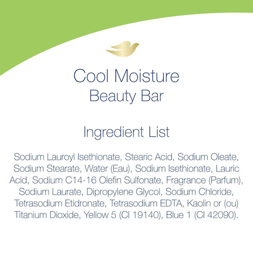 Dove Cool Moisture Gentle Beauty Bar Soap All Skin Type, Cucumber and Green Tea, 3.75 oz (12 Bars) EasyOptionXY LLC