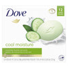 Dove Cool Moisture Gentle Beauty Bar Soap All Skin Type, Cucumber and Green Tea, 3.75 oz (12 Bars) EasyOptionXY LLC