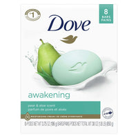 Dove Awakening Gentle Beauty Bar Soap All Skin Type, Pear and Aloe, 3.75 oz (8 Bars) EasyOptionXY LLC