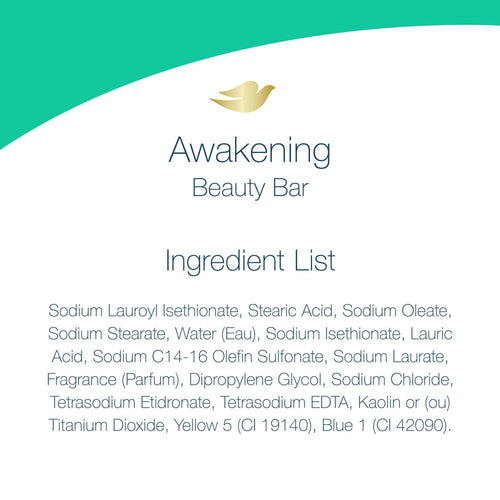Dove Awakening Gentle Beauty Bar Soap All Skin Type, Pear and Aloe, 3.75 oz (8 Bars) EasyOptionXY LLC