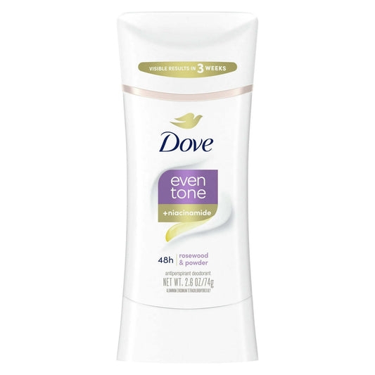 Dove Even Tone Women's Antiperspirant Deodorant Stick, Rosewood & Powder, All Skin Type, 2.6 oz EasyOptionXY LLC