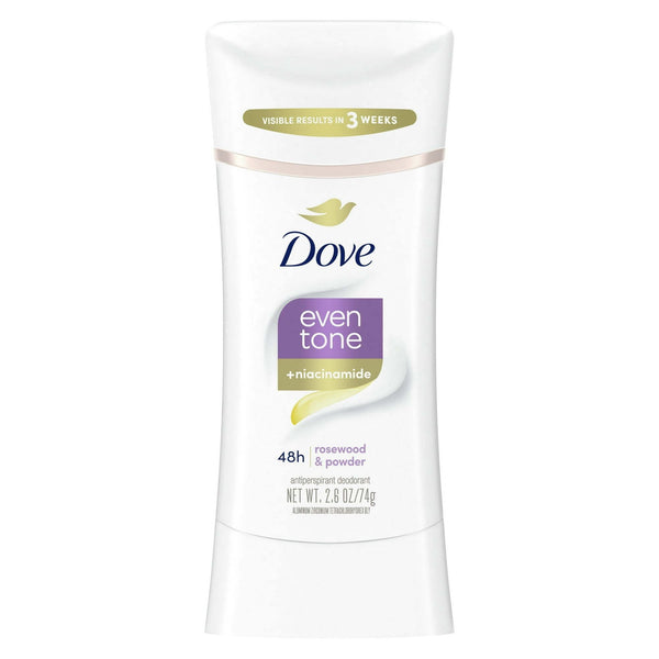 Dove Even Tone Women's Antiperspirant Deodorant Stick, Rosewood & Powder, All Skin Type, 2.6 oz EasyOptionXY LLC