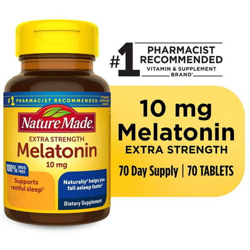 Nature Made Melatonin 10mg Extra Strength Tablets; 70 Count EasyOptionXY LLC
