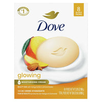 Dove Moisturizing Gentle Beauty Bar Soap for All Skin Type Glowing Mango & Almond Butter, 3.75 oz (8 Bars) EasyOptionXY LLC