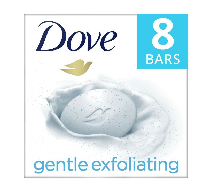 Dove Gentle Exfoliating Women's Beauty Bar Soap All Skin Type, 3.75 oz (8 Bars) EasyOptionXY LLC