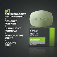 Dove Men+Care Body + Face Bar Invigorating Formula, Extra Fresh, 3.75 oz (4 Bars) EasyOptionXY LLC