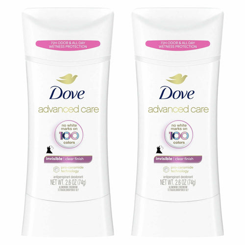 Dove Advanced Care Long Lasting Women's Antiperspirant Deodorant Stick Invisible, 2.6 oz Twin Pack EasyOptionXY LLC