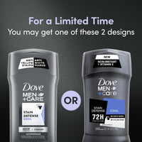 Dove Men+Care Stain Defense Long Lasting Men's Antiperspirant Deodorant Stick Cool, 2.7 oz Twin Pack EasyOptionXY LLC