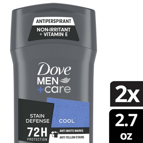Dove Men+Care Stain Defense Long Lasting Men's Antiperspirant Deodorant Stick Cool, 2.7 oz Twin Pack EasyOptionXY LLC