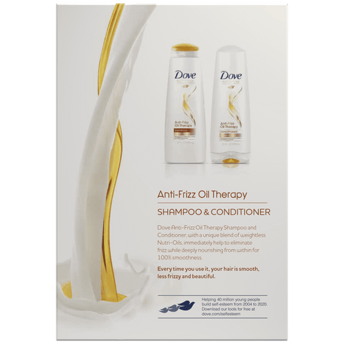 Dove Nutritive Solutions Shampoo and Conditioner Anti-Frizz Oil Therapy 12 oz, 2 count EasyOptionXY LLC