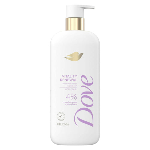 Dove Vitality Renewal Firming Body Wash 4% Restoring Serum with Collagen All Skin Type, 18.5 oz EasyOptionXY LLC