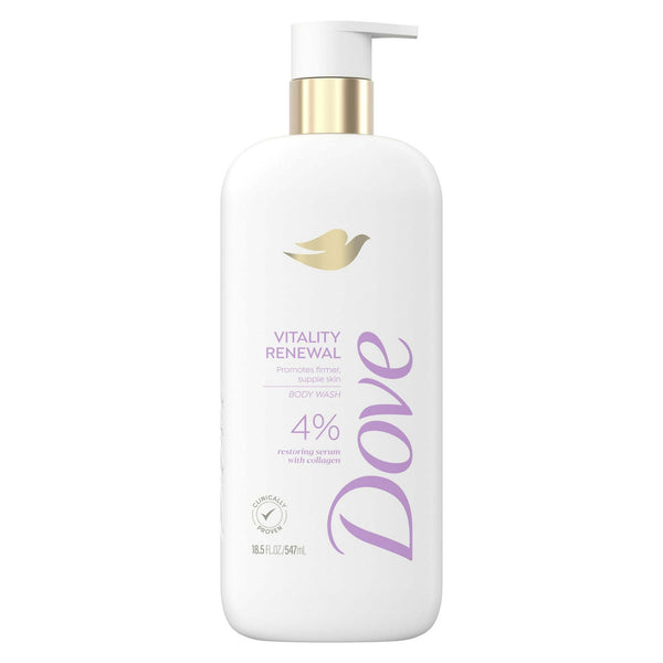 Dove Vitality Renewal Firming Body Wash 4% Restoring Serum with Collagen All Skin Type, 18.5 oz EasyOptionXY LLC