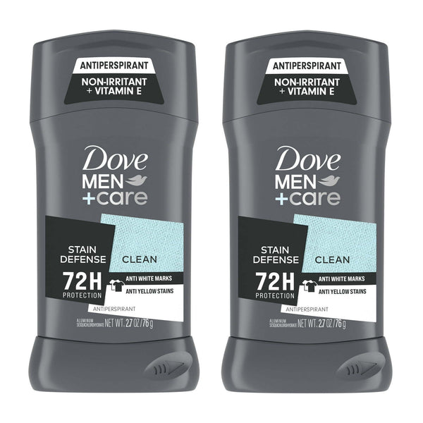 Dove Men+Care Stain Defense Men's Antiperspirant Deodorant Stick Clean, 2.7 oz Twin Pack EasyOptionXY LLC