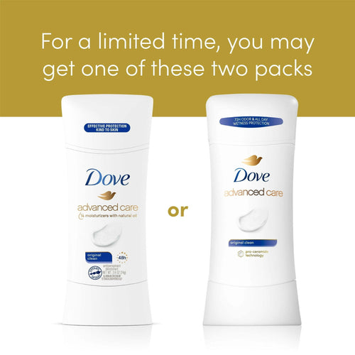 Dove Advanced Care Long Lasting Women's Antiperspirant Deodorant Stick, Original Clean, 2.6 oz EasyOptionXY LLC