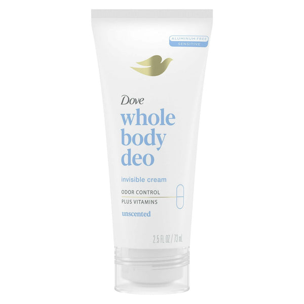 Dove Whole Body Invisible Long Lasting Women's Deodorant Cream Unscented Aluminum Free, 2.5 oz EasyOptionXY LLC