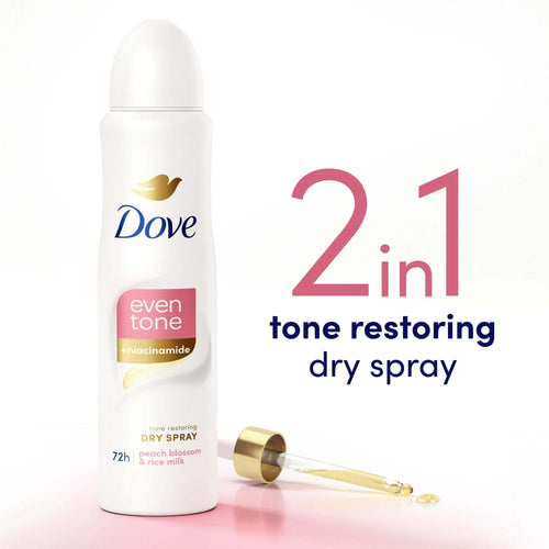 Dove Even Tone Women's Antiperspirant Dry Spray Peach Blossom & Rice Milk, 3.8 oz EasyOptionXY LLC