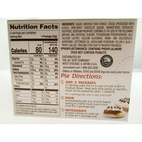 Dove Peanut Butter Milk Chocolate Instant Pudding Mix and Pie Filling, 4 Servings, 3.22 oz Cardboard EasyOptionXY LLC