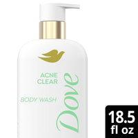 Dove Acne Clear Women's Body Wash with 1% Salicylic Acid for Acne Prone Skin, 18.5 oz EasyOptionXY LLC