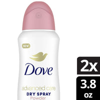 Dove Advanced Care Women's Antiperspirant Deodorant Spray Powder Soft, 3.8 oz Twin Pack EasyOptionXY LLC