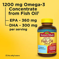 Nature Made Burp Less Omega 3 Fish Oil 1200 mg Softgels; Fish Oil Supplements; 125 Count EasyOptionXY LLC